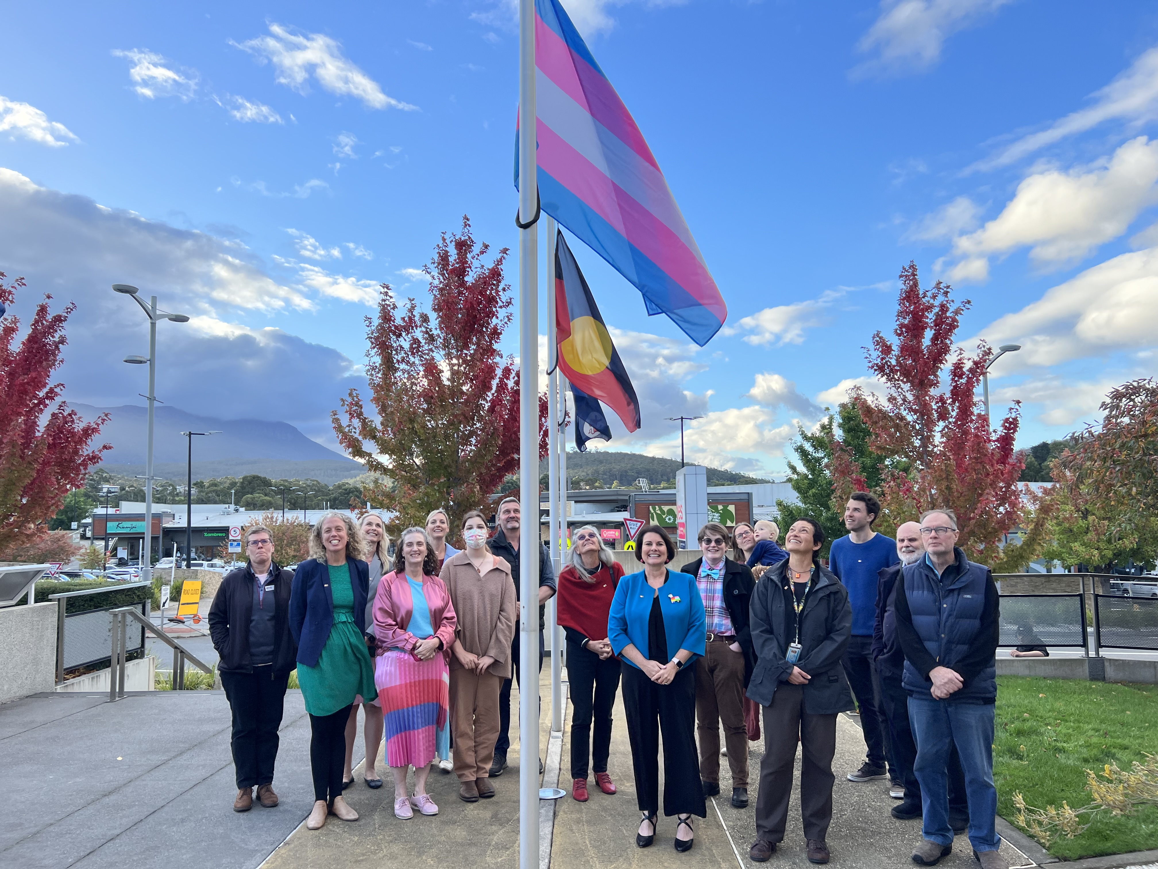 Kingborough raises the flag for transgender pride
