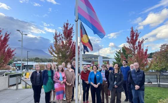 Kingborough raises the flag for transgender pride