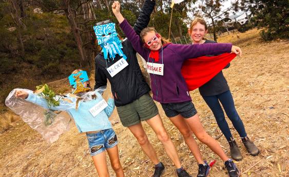 Environmental superheroes' combined power cleans beach